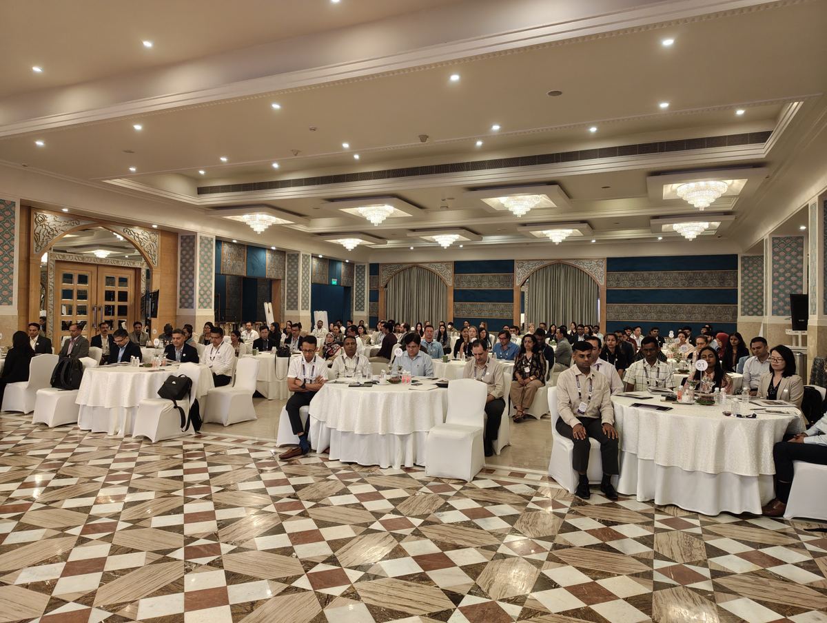 A large conference hall of participants