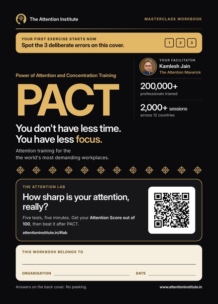 Cover of the Meta Skills Workbook - PACT