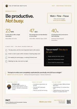 Productivity teaser